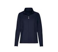 Sweatjacke TRIGEMA "TRIGEMA Jacke mit funkelnden Strass-Steinen", Mädchen, Gr. M, blau (navy), 55% Polyester, 45% Baumwolle, Sweatjacken Sweatjacke (98105951-M) navy