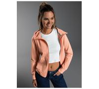 Sweatjacke TRIGEMA "TRIGEMA Kapuzenjacke", Damen, Gr. XL, puder, Sweatware, 50% Baumwolle, 50% Polyester, lang, ohne Ausschnitt, Sweatjacken Sweatjacke (48895931-XL) puder