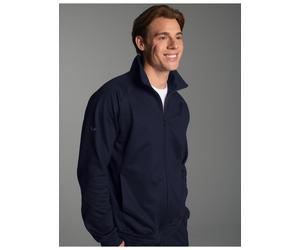 Sweatjacke TRIGEMA "TRIGEMA Raglanjacke aus Sweat-Qualität", Herren, Gr. M, blau (navy), Sweatware, 70% Baumwolle, 30% Polyester, lang, ohne Ausschnitt, Sweatjacken Sweatjacke (69373243-M) navy