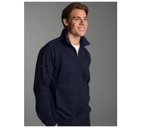 Sweatjacke TRIGEMA "TRIGEMA Raglanjacke aus Sweat-Qualität", Herren, Gr. XXL, blau (navy), Sweatware, 70% Baumwolle, 30% Polyester, lang, ohne Ausschnitt, Sweatjacken Sweatjacke (69373243-XXL) navy