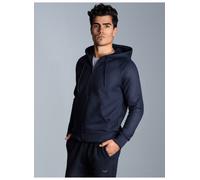 Sweatjacke TRIGEMA "TRIGEMA Sweatjacke mit Kapuze", Herren, Gr. L, blau (navy), 70% Baumwolle, 30% Polyester, Basic, lang, Rundhals, Sweatjacken Sweatjacke (62120450-L) navy