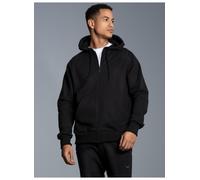 Sweatjacke TRIGEMA "TRIGEMA Sweatjacke mit Kapuze", Herren, Gr. XXL, schwarz, 70% Baumwolle, 30% Polyester, Basic, Sweatjacken Sweatjacke (66216638-XXL) schwarz