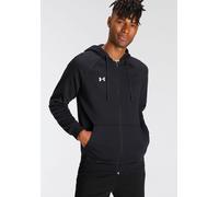 Sweatjacke UNDER ARMOUR "UA Rival Fleece-Hoodie mit durchgehendem Zip für", Herren, Gr. XS, schwarz (schwarz 001), Obermaterial: 80% Baumwolle, 20% Polyester, Sweatjacken Sweatjacke (11081752-XS) schw