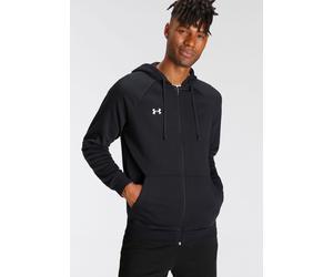 Sweatjacke UNDER ARMOUR "UA Rival Fleece-Hoodie mit durchgehendem Zip für", Herren, Gr. XS, schwarz (schwarz 001), Obermaterial: 80% Baumwolle, 20% Polyester, Sweatjacken Sweatjacke, für Sportmode und
