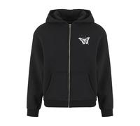 Sweatjacke "Upscale by Mister Tee Let‘s Get Lost Fluffy Zip Hoody", Herren, Gr. L, schwarz, 70% Baumwolle, 30% Polyester, UPSCALE BY MISTER TEE, Rundhals, Sweatjacken Sweatjacke (18044165-L) schwarz