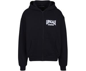 Sweatjacke "Upscale by Mister Tee Unisex", Damen, Gr. XL, schwarz, 100% Baumwolle, UPSCALE BY MISTER TEE, unifarben, Rundhals, Sweatjacken Sweatjacke (32010567-XL) schwarz