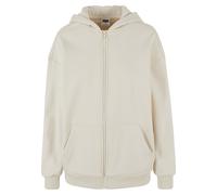 Urban Classics Damen Kapuzenpulli Ladies Cozy Oversized Zip Hoody, lässiges Hoodie für Frauen mit Reißverschluss, whitesand, 3XL