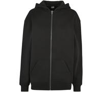 Sweatjacke URBAN CLASSICS "Urban Classics Damen Ladies Oversized Zip Hoody", Damen, Gr. XXL, schwarz, 65% Baumwolle, 35% Polyester, unifarben, Sweatjacken Sweatjacke (86458864-XXL) schwarz