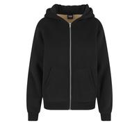 Urban Classics Ladies Bonded Sherpa Zip Hoody Black, L