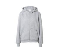 Sweatjacke URBAN CLASSICS "Urban Classics Ladies Fluffy Zip Cardigan", Damen, Gr. L, grau (erdgrau), 70% Baumwolle, 30% Polyester, unifarben, Rundhals, Sweatjacken Sweatjacke (69195063-L) erdgrau