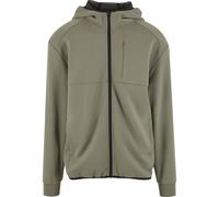 Sweatjacke URBAN CLASSICS "Urban Classics Scuba Zip Pocket Hoody", Herren, Gr. S, palegrün, 95% Polyester, 5% Elasthan, unifarben, Rundhals, Sweatjacken Sweatjacke (47795553-S) palegrün