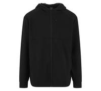 Sweatjacke URBAN CLASSICS "Urban Classics Scuba Zip Pocket Hoody", Herren, Gr. S, schwarz, 95% Polyester, 5% Elasthan, unifarben, Rundhals, Sweatjacken Sweatjacke (77179521-S) schwarz