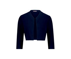 Sweatjacke VERA MONT "Damen figurbetont", Damen, Gr. 38, blau (night sky), Jersey, Obermaterial: 95% Polyester, 5% Elasthan, schmal normal, V-Ausschnitt, Sweatjacken Sweatjacke, Nahtführung (41602532-