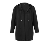 Sweatjacke VIA APPIA DUE "VIA APPIA DUE Sweat-Jacke", Damen, Gr. 48, schwarz, Obermaterial: 49% Viskose CV. 43% Polyester PES. 8% Elasthan EL., uni, regular fit, Sweatjacken Sweatjacke, Große Größen (