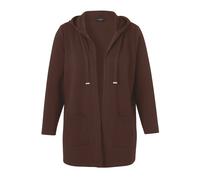 Sweatjacke VIA APPIA DUE "VIA APPIA DUE Sweat-Jacke", Damen, Gr. 50, braun (kaffee), Obermaterial: 49% Viskose CV. 43% Polyester PES. 8% Elasthan EL., uni, regular fit, Sweatjacken Sweatjacke, Große G