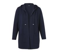 Sweatjacke VIA APPIA DUE "VIA APPIA DUE Sweat-Jacke", Damen, Gr. 54, blau (indigo), Obermaterial: 49% Viskose CV. 43% Polyester PES. 8% Elasthan EL., uni, regular fit, Sweatjacken Sweatjacke, Große Gr