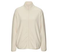Sweatjacke VIVANCE, Damen, Gr. 48/50, beige (creme), Obermaterial: 100% Polyester, unifarben, bequem hüftbedeckend, Sweatjacken Sweatjacke, mit Stehkragen und Eingrifftaschen (69144240-48) creme