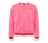 Sweatjacke ZWILLINGSHERZ "Zwillingsherz", Damen, Gr. XL, pink, Obermaterial: 50% Baumwolle, 50% Polyester, Sweatjacken Sweatjacke, durchgehender Zipper, Logo auf der Schulter, gestreifte Bündchen (436