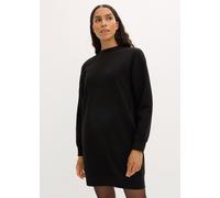 Sweatkleid BONPRIX "Oversized Sweatkleid", Damen, Gr. 56/58 (XXXL), N-Gr, schwarz, Sweatware, Obermaterial: 60% Baumwolle, 40% Polyester, unifarben, oversize ca. Mitte Oberschenkel, Rundhals, Bündchen