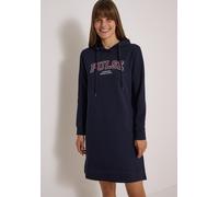 Sweatkleid CECIL, Damen, Gr. M (40), US-Größen, blau (urban dunkelblau), Sweatware, 100% Baumwolle, unifarben, normal knielang, ohne Ausschnitt, abgesteppt, Kleider Sweatkleid, aus 100% Baumwolle (885