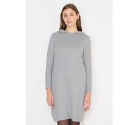 Sweatkleid CECIL, Damen, Gr. XXL (46), US-Größen, grau (luna grau melange), Web, 42% Baumwolle, 42% Polyacryl, 16% metallisierte Fasern, unifarben, normal kniefrei, ohne Ausschnitt, Rippbündchen, Klei