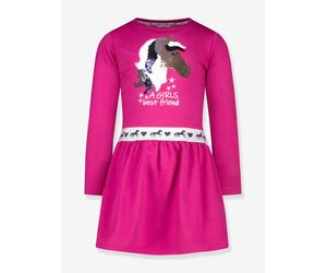 Sweatkleid Einhorn-Pailletten Mädchen SALT AND PEPPER himbeer Gr. 116