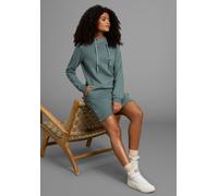 Sweatkleid KANGAROOS, Damen, Gr. 40/42, N-Gr, salbeigrün, angeraute Sweatware, Obermaterial: 60% Baumwolle, 40% Polyester, gemustert, figurumspielend ca. Mitte Oberschenkel, Rippbündchen, Kleider Swea