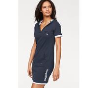 Sweatkleid KANGAROOS, Damen, Gr. 40, N-Gr, blau (nachtblau), Obermaterial: 100% Baumwolle. Kapuzenfutter: 100% Baumwolle, figurbetont, V-Ausschnitt, Lagenoptik, Kleider Sweatkleid, in Longform, aus Ba