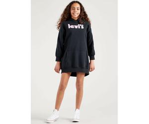 Sweatkleid LEVI'S KIDS "SWEATSHIRT DRESS WITH TAPI", Mädchen, Gr. 14/158, N-Gr, schwarz, Sweatware, Obermaterial: 60% Baumwolle, 40% Polyester, bedruckt, bequem kniefrei, Bündchen, Kleider Sweatkleid,