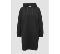 Sweatkleid mit seitlichen Eingrifftaschen und Kapuze 38 schwarz 2172924.9999.38