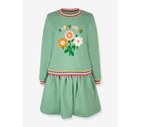 Sweatkleid mit Stickblume Happy Girls Mädchen grün Gr. 98/104