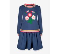 Sweatkleid mit Stickblume Happy Girls Mädchen jeansblau Gr. 128