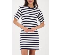 Sweatkleid MONARI, Damen, Gr. 40, N-Gr, marine ger, Web, Obermaterial: 83% Viskose, 14% Polyester, 3% Elasthan, gestreift, regular fit ca. Mitte Oberschenkel, Rundhals, eingesetzt abgesteppte Kante, K