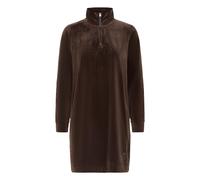 Sweatkleid OXMO "Sweatkleid OXEBBA HALFZIP", Damen, Gr. M, N-Gr, braun (coffee bean), Obermaterial: 95% Polyester PES. 5% Elasthan EL., Kleider Sweatkleid (78190827-M) coffee bean