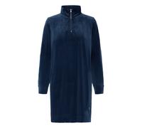 Sweatkleid OXMO "Sweatkleid OXEBBA HALFZIP", Damen, Gr. S, N-Gr, blau (marineblaus), Obermaterial: 95% Polyester PES. 5% Elasthan EL., Kleider Sweatkleid (27371614-S) marineblaus