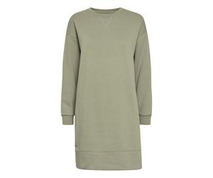 Sweatkleid OXMO "Sweatkleid OXHolly", Damen, Gr. S, N-Gr, grün (seagrass), Obermaterial: 55% Polyester PES. 45% Baumwolle CO., Kleider Sweatkleid (48592050-S) seagrass