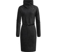 Sweatkleid RAGWEAR "Belita", Damen, Gr. XL (42), Normalgrößen, grau (dunkelgrau), Strick, Obermaterial: 62% Baumwolle, 35% Polyester, 3% Elasthan, tailliert ca. Mitte Knie, hoch geschlossener Ausschni