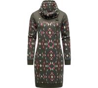 Sweatkleid RAGWEAR "Chlloe Aztec YOUMODO", Damen, Gr. XXL (44), Normalgrößen, bunt (olivgrün), Material: 100% Baumwolle, figurumspielend ca. Mitte Oberschenkel, hoch geschlossener Ausschnitt, Ärmel oh