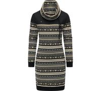 Sweatkleid RAGWEAR "Chlloe Jacquard YOUMODO", Damen, Gr. XL (42), Normalgrößen, schwarz, Material: 70% Baumwolle, 30% Polyester, figurumspielend ca. Mitte Oberschenkel, hoch geschlossener Ausschnitt,