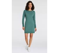 Sweatkleid RAGWEAR "MENITA O", Damen, Gr. XL (42), N-Gr, grün, Sweatware, Obermaterial: 70% Baumwolle, 30% Polyester, kontrastfarbene Details, unifarben, figurbetont, Rundhals, Kleider Sweatkleid, mit