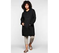 Sweatkleid SHEEGO "Große Größen" Gr. 52/54, Normalgrößen, schwarz Damen Kleider (10192561-52) schwarz