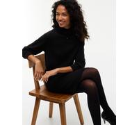 Sweatkleid TOMMY JEANS "TJW ESS TURTLENECK SWEATER DRESS", Damen, Gr. L (42/44), N-Gr, schwarz, Jersey, Obermaterial: 100% Baumwolle, unifarben, Rundhals, Bündchen, Kleider Sweatkleid, Baumwolle (3854