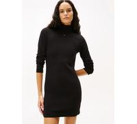 Sweatkleid TOMMY JEANS "TJW ESS TURTLENECK SWEATER DRESS", Damen, Gr. XL (42), N-Gr, schwarz, Jersey, Obermaterial: 100% Baumwolle, unifarben, regular fit, Kleider Sweatkleid (23180001-XL)