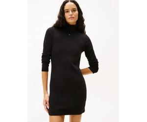 Sweatkleid TOMMY JEANS "TJW ESS TURTLENECK SWEATER DRESS", Damen, Gr. XL (42), N-Gr, schwarz, Jersey, Obermaterial: 100% Baumwolle, unifarben, regular fit, Kleider Sweatkleid (23180001-XL)