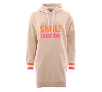 Sweatkleid ZWILLINGSHERZ, Damen, Gr. L/XL (L/XL), N-Gr, beige, Sweatware, Obermaterial: 50% Baumwolle, 50% Polyester, unifarben, normal hüftbedeckend, V-Ausschnitt, angesetztes Bündchen, Kleider Sweat