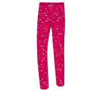 Sweatleggings HAPPY GIRLS, Mädchen, Gr. 116, N-Gr, pink, angeraute Sweatware, Obermaterial: 60% Polyester, 35% Baumwolle, 5% Elasthan, bedruckt, skinny fit knöchellang, Hosen, im tollen Sternen-Herzen