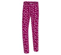 Sweatleggings HAPPY GIRLS, Mädchen, Gr. 146, N-Gr, lila (berry), angeraute Sweatware, Obermaterial: 60% Polyester, 35% Baumwolle, 5% Elasthan, bedruckt, skinny fit knöchellang, Hosen, im tollen Einhor