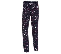 Sweatleggings HAPPY GIRLS, Mädchen, Gr. 92, N-Gr, blau (navy), angeraute Sweatware, Obermaterial: 60% Polyester, 35% Baumwolle, 5% Elasthan, bedruckt, skinny fit knöchellang, Hosen, im tollen Sternen-