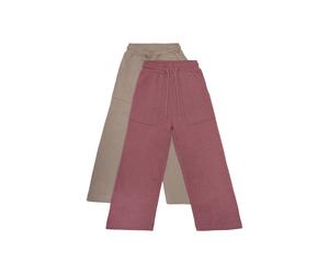 Sweatpants MINYMO "Sweatpants MISweat 2 Pack", Mädchen, Gr. 140, N-Gr, rot (apple butter), Obermaterial: 60% Baumwolle CO. 40% Polyester PES., Hosen (12741063-140) apple butter
