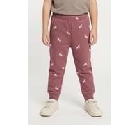 Sweatpants NAME IT "NMFVALBA SWE PANT UNB NOOS", Mädchen, Gr. 80, N-Gr, lila (wild ginger detail:with parfait pink unicorns), Sweatware, Obermaterial: 100% Baumwolle, bedruckt, normal knöchellang, Hos